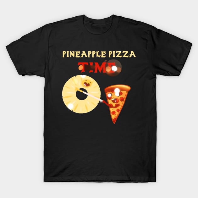 Pineapple Pizza Time T-Shirt by Boztik-Designs